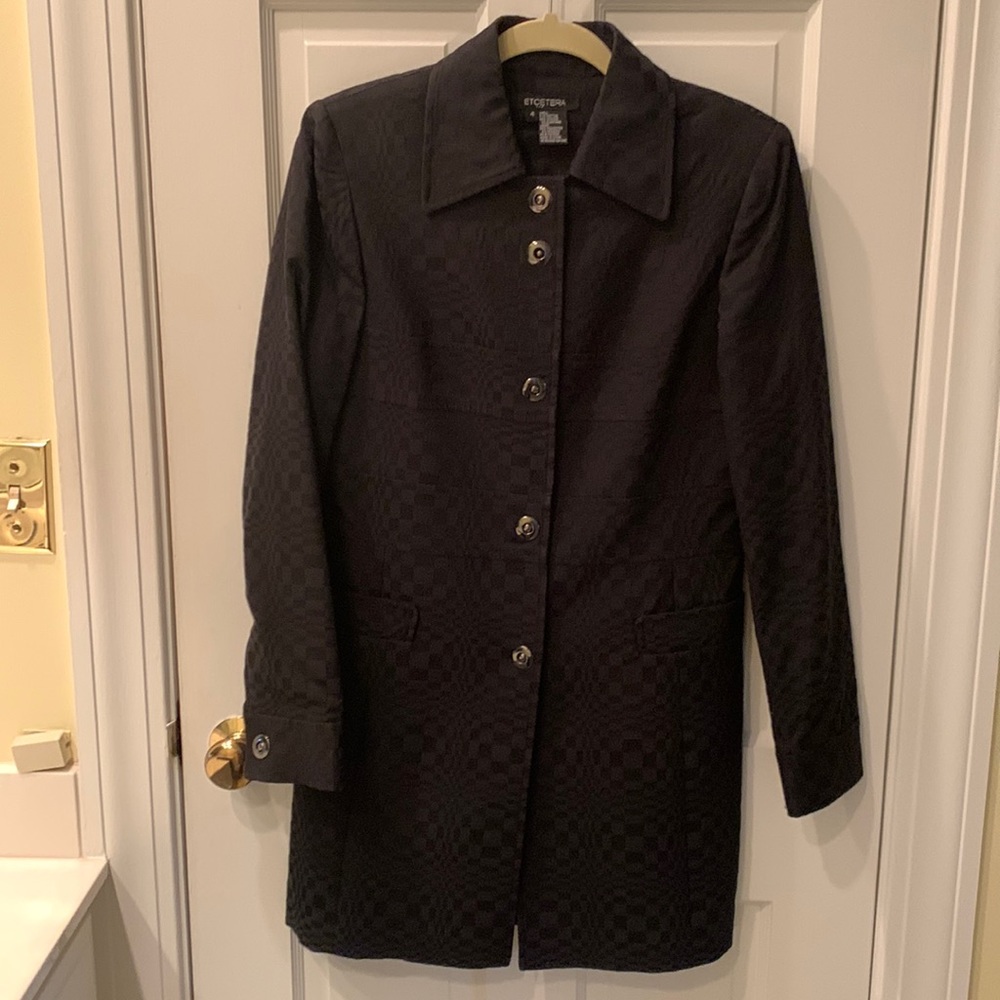 Ectetera textured black coat